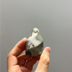 Green Ocean Jasper Agate Flame